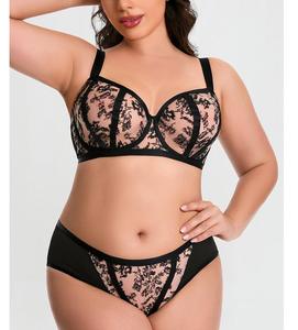 Set Reggiseno in <span class=keywords><strong>Pizzo</strong></span> da Donna Taglie Forti, Reggiseno Minimizer Traspirante ad Alta Elasticità e <span class=keywords><strong>Slip</strong></span> a Vita Alta per Donna - Product Image 5