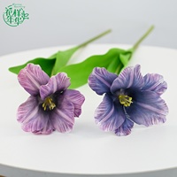Levensechte, hoogrealistische kunsttulpenboeket van 56 cm met open bloemblaadjes voor bruiloft, bruidsboeket, binnenhuisdecoratie en decoratie.
