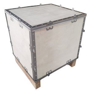 Caja de madera contrachapada Yong Sheng Long de 7 mm de grosor con correas de acero para exportación de paneles solares, tamaño personalizable - Product Image 4