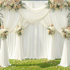 Tissu en Soie Lactée Effet Drapé pour Décoration de Mariage, <span class=keywords><strong>Rideau</strong></span> de Scène, Décoration Murale Élégante Personnalisable pour Fêtes Nuptiales et Projets DIY - Product Image 3