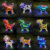 Ballon lumineux pour marché nocturne, jouet à roulettes lumineux pour enfants, décoration multi-occasions pour festivals, camping et fêtes en extérieur