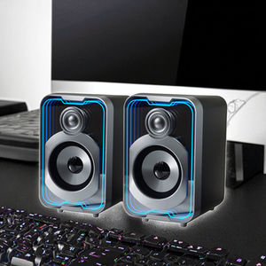Tốt nhất nhà hệ thống Stereo với Bluetooth mạnh mẽ bass RGB đèn Led 2.0 tiếng ồn thấp trường hợp thụ động & hoạt động bề mặt gương Loa - Product Image 1