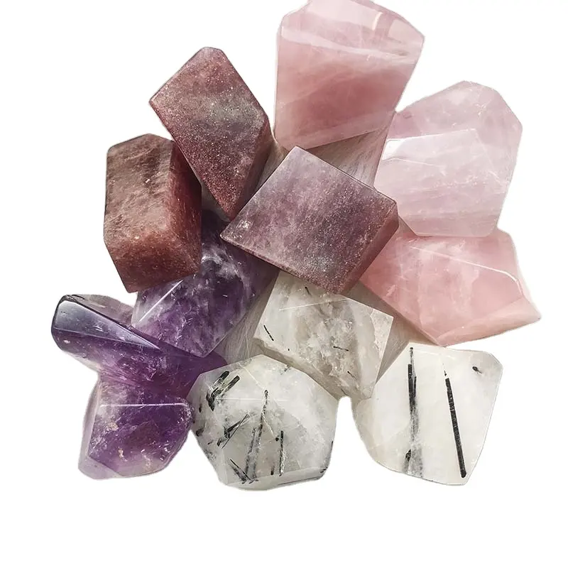 Оптовая продажа оптом, аметист, натуральный розовый кварц, бесплатный кристалл формы, различные кристаллы, кварцевый блок для восстанавливающего камня рейки
