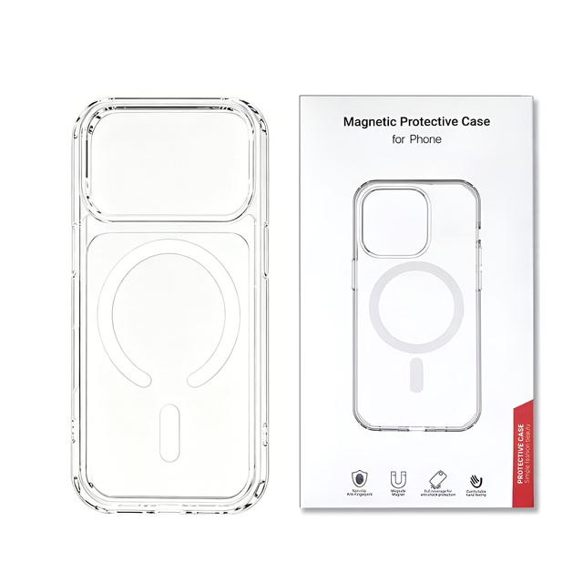 Original Factory Premium Phone Case with Anti Drop Magnetic Function Transparent Hybrid Cover for iPhone 17 18 Pro Max Air