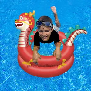 Cercle de piscine pour enfants de style dragon joyeux personnalisé anneaux de natation sous les bras anneau de natation gonflable