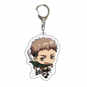 2000 estilos de alta calidad 5cm tamaño Japón Anime dibujos animados llaveros Attack on Titan acrílico de doble cara llavero anillo - Product Image 2