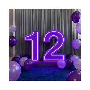 Grands numéros lumineux sur pied pour décoration de mariage et de fête, 3 pieds avec lumières, numéros géants, lettres lumineuses de 4 pieds, Marry Me, Mr et Mrs - Product Image 3