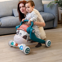 Marche-bébé 3 en 1, transformable en chaise et en chariot d'activités, anti-basculement, avec plusieurs modes détachables pour nourrissons et tout-petits