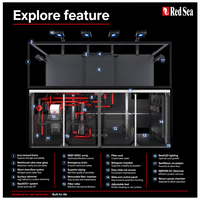 Système de récif intelligent REEFER MAX G3 de Red Sea Marine Aquarium, en verre, 200L-2000L, contrôle par application, aquarium de récif de luxe pour la maison
