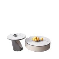 Meuble TV rétractable Français Moderne Minimaliste Haut Luxe Étage Armoire Table Basse Combinaison