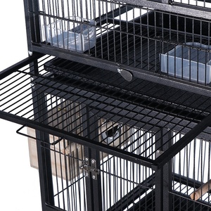 Transporteur écologique en métal de forme quadrate de grande <span class=keywords><strong>cage</strong></span> à oiseaux économique avec fermeture à bouton pour perroquets utilisation intérieure et extérieure - Product Image 3