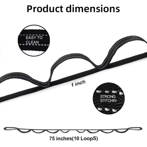 Cinghia di Stretching Non elastica 10 loop Yoga cinturino per la terapia fisica Pilates esercizio banda elasticizzata per la flessibilità di allenamento - Product Image 5