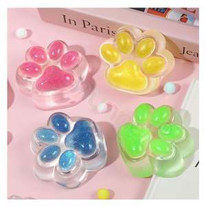 Juguete Antiestrés de Material TPR Ultra Suave, Colección de Juguetes Blandos con Forma de Garra de Gato, Multicolor, Kawaii, Bola Mochi, Sensorial, para Aliviar el Estrés - Product Image 2