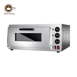 Aparato de cocina 1 cubierta 1 horno eléctrico de pizza de acero inoxidable 2000W Forno Pizza 1 Juego de piezas de repuesto gratis 2000 220