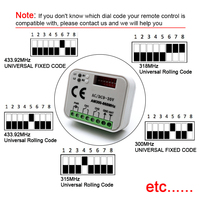 Module relais de commutation universel RX MULTI 300-868 MHz 2 canaux 433 MHz 868 MHz pour télécommande de garage/portail
