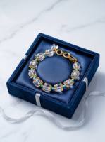 Perles de citrouille en cristal blanc avec une forte rétention de la couleur, accessoires plaqués or 18 carats par électrolyse sous vide, 14 mm, fabriquées au Brésil