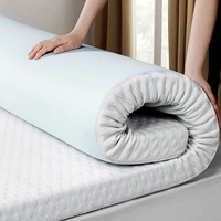 Couvre-matelas en mousse à mémoire de forme hypoallergénique en gel rafraîchissant de 3 pouces Couvre-matelas