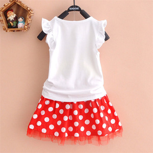Summer Casual 2 Piece Sets Polka Dots Kids Dresses Party Wear Baby Girl Dress Children Clothing Girls - Product Image 5