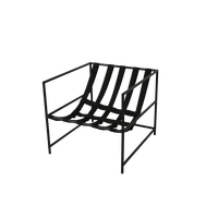 Fauteuil Sling Accent en Vente Directe d'Usine Nisco, Fauteuil à Structure Métallique avec Rembourrage en Mousse Déchiquetée, Blanc