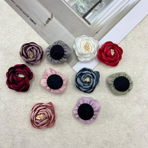 Yupu 3D Satin Fabric Rose <b>Flower</b> Burnt Edge Handmade DIY For Clothing Shoes Hats Accessories - Product Image 2