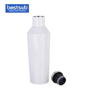 BestSub Sublimation Printing Blank 17oz/500ml Reusable Metal Stainless Steel Thermos Wine Water Bottle Hip Vacuum Flask White - Product Image 3