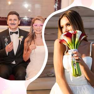 Charm per Bouquet Nuziale Classico in Lega di Zinco a 3 Pezzi, Forma Ovale e Cuore - Eleganti Spille Ricordo per la Sposa - Product Image 5