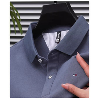 T-shirt décontracté pour homme 100 % coton, tricoté uni, à manches courtes, longueur standard, avec motif imprimé sérigraphié et brodé