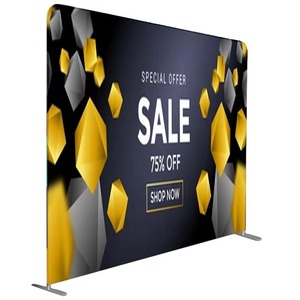 Xách tay 8 * 8ft căng thẳng vải hiển thị Backdrop đứng Trọng lượng nhẹ miễn phí phong trào ảnh Zone trở lại phương tiện truyền thông bức tường cho Photo Studio - Product Image 1