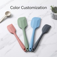 Spatule en silicone -40-220° Résistante à la chaleur, de qualité alimentaire, compatible four, sans couture, antiadhésive, outil de cuisson et de mélange