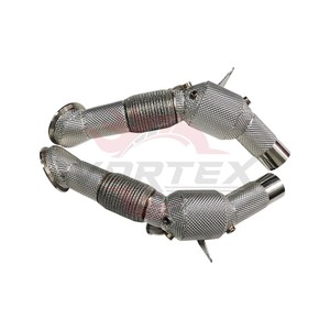 Vortex High Flow Downpipe fits SF90 Stradale 4.0L V8 Racing Exhaust with Integrated Heat Shielding and Catalytic Converter - Product Image 4