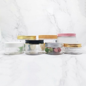 100ml Face Cream Containers Cosmetics <b>Plastic</b> Clear Hair Mask Body Scrub Skincare Cream <b>Jar</b> with White Lids - Product Image 2