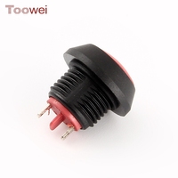 Interrupteur à bouton-poussoir momentané TOOWEI 12 mm, non éclairé, étanche IP67, avec borne à souder
