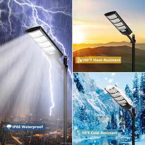 Outdoor IP65 Waterproof Solar Street <b>Light</b> Dusk to Dawn <b>LED</b> Flood <b>Light</b> <b>Motion</b> <b>Sensor</b> Remote Control Security Lamp - Product Image 6