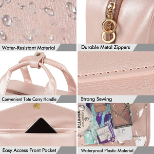 Women <b>Large</b> Capacity PU Leather Travel <b>Toiletry</b> Makeup <b>Bag</b> With Hanging - Product Image 6