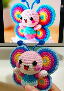 Portachiavi all'ingrosso 2025 con farfalla all'uncinetto, fiore di orchidea, ciondoli a forma di <span class=keywords><strong>campanula</strong></span> lavorati a maglia, ornamento da appendere usa e getta - Product Image 5