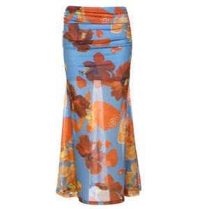 Vêtements pour femmes printemps, couleur unie, débardeur enveloppant la poitrine, jupe moulante taille basse tendance - Product Image 5
