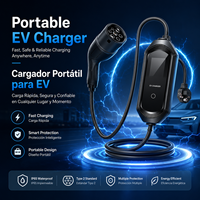 Chargeur EV portable 32A Wi-Fi triphasé 11 kW AC Type 1 Type 2 GBT Station 3,5 kW 7 kW 22 kW, conçu pour les distributeurs - Meilleures ventes