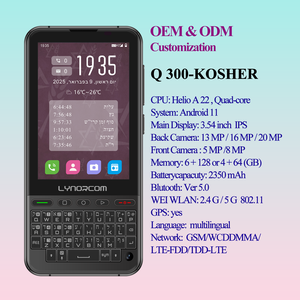 Teclado Qwerty con pantalla táctil IPS dual, teléfono móvil Kosher con calendario en idioma hebreo, contactos, teléfono QWERTY Kosher 4G - Product Image 2