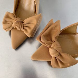 Escarpins slingback élégants en satin avec nœud, talons hauts de qualité supérieure pour femmes - Product Image 2