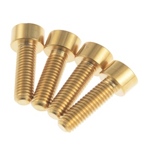 Brass Round Head <b>Screws</b> 10mm Cap Diameter Metric Standard Thread Plain Finish - Product Image 1