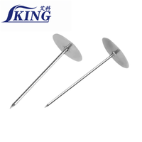 Goupilles à tête cylindrique IKING, longueur personnalisée 25-150 mm, goupilles de soudure isolées avec diamètre de tige de 2,0-3,0 mm