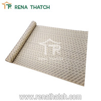 Hoja de ratán de plástico antienvejecimiento duradero, hojas de bambú tejidas sintéticas, esteras de paja de plástico tejidas Bandeau para techo