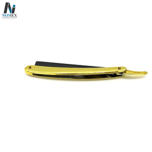 Rasoir droit de barbier à lame unique, soins personnels, non jetable pour hommes, emballage personnalisé, offre de bois de santal doré - Product Image 6