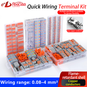 Набор из 60 компактных быстрозажимных соединителей для проводов, для подключения светодиодных лент, электрических соединений, клеммный блок - Product Image 1