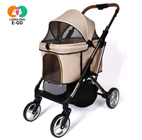 Carrito de Paseo Plegable Multifuncional para Mascotas, Ligero y Portátil, para Mascotas Pequeñas y Medianas