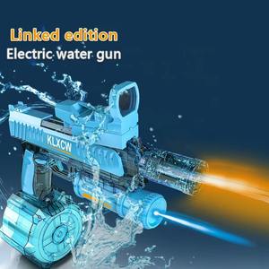 Pistolet à eau électrique transparent personnalisé en gros lumière éblouissante chambre arrière silence jeu d'eau jouet garçon jeu de tir - Product Image 2