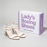 Boîte d'emballage de luxe pour chaussures blanches, personnalisable avec logo imprimé, en carton ondulé, pour talons hauts de femme, vente en gros
