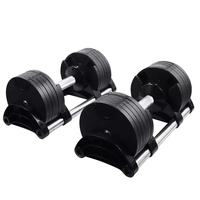 Ensemble d'haltères réglables en fonte, équipement de musculation pour la maison et la salle de sport, haltères de 32 kg, entraînement de force, acier durable
