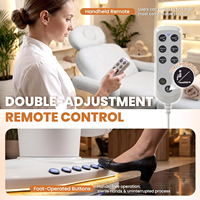 Table de soin esthétique professionnelle électrique réglable en hauteur avec lumière LED, pour spa, soins du visage, table médicale CE ISO