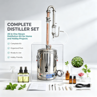 Distillateur d'Hydrolat et d'Extraits d'Herbes 2-en-1 en Acier Inoxydable pour Aromathérapie Domestique